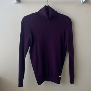 Calvin Klein Deep Purple Turtleneck Sweater- Small